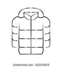 Outerwear black and white doodle illustration 12