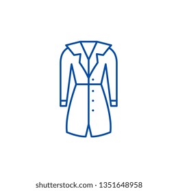 Outerwear line icon concept. Outerwear flat  vector symbol, sign, outline illustration.