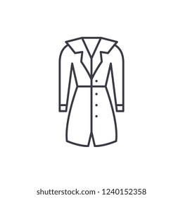 Outerwear line icon concept. Outerwear vector linear illustration, symbol, sign