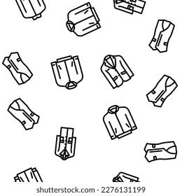outerwear male clothes vector seamless pattern thin line illustration