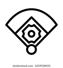 Outfield Vector Line Icon Design