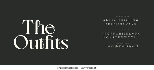 The Outfis calligraphy alphabet small lettering a to z font family
