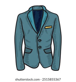 Outfit Formal Illustration Colored - Man-02