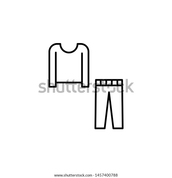 Outfit Outline Icon Element Lifestyle Illustration Stock Vector Royalty Free