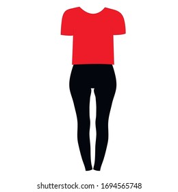 black shirt black leggings