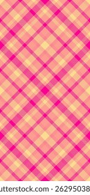 Outfit textile seamless texture, checker check plaid vector. Interior background pattern fabric tartan in red and bright colors palette.