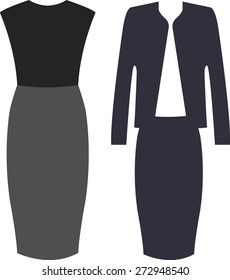 The Outfits for the Professional Business Women. Vector Illustration