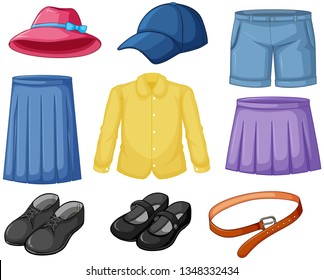 Outfits to wear elements illustration