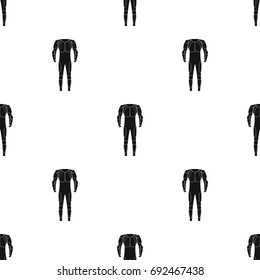 Outfitting for cyclists. Full body protection against falls.Cyclist outfit single icon in black style vector symbol stock illustration.