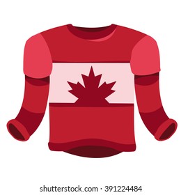 Outfitting a hockey player.