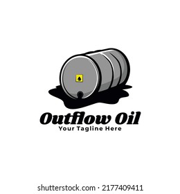 Outflow oil drum illustration art