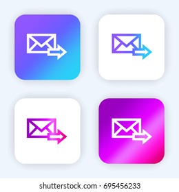 Outgoing bright purple and blue gradient app icon