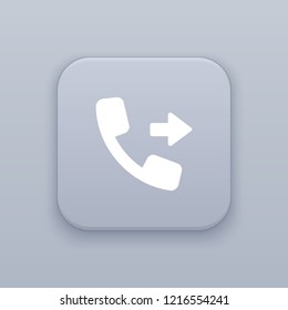 Outgoing call button, best vector on a gray background