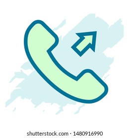 Outgoing Call Icon With Arrow 