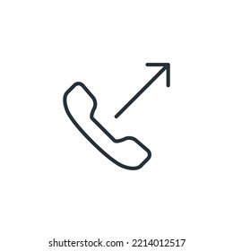 outgoing call icon, call calling, dialing call symbol