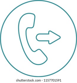 Outgoing call icon design flat icon