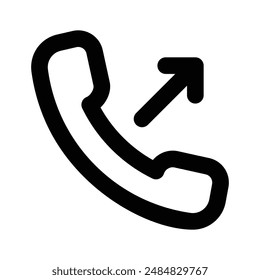 Design des Symbols für ausgehende Anrufe, Premium-Vektorgrafik