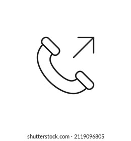 Outgoing call, outgoing call icon. High quality black vector illustration.
