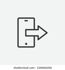 Outgoing call icon isolated on background. Communication symbol modern, simple, vector, icon for website design, mobile app, ui. Vector Illustration
