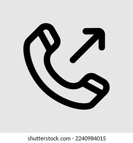 Abgehende Call-Icon im Line-Stil, Verwendung für Website-Mobile-App-Präsentation