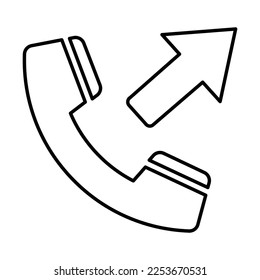 Abgehende Call-Symbol im Zeilenstil