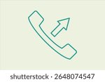 outgoing call icon. icon related to UI elements. suitable for web site, app, user interfaces,element, printable etc. line icon style. simple vector design editable