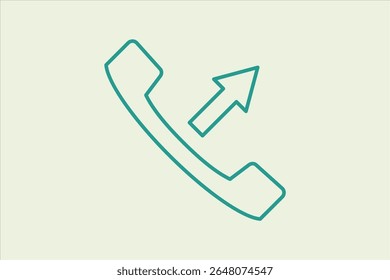 ícone de chamada de saída. ícone relacionado a elementos de UI. adequado para web site, aplicativo, interfaces de usuário, elemento, imprimível etc. estilo de ícone de linha. design de vetor simples editável
