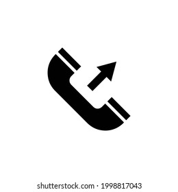 Outgoing call. Call icon in trendy flat style isolated on blank background. Call icon page symbol for your web site design Call icon logo, app, UI.