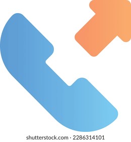 The Outgoing Call icon is used to represent the act of making a phone call from a mobile phone or landline