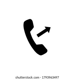 Outgoing call icon vector illustration logo template