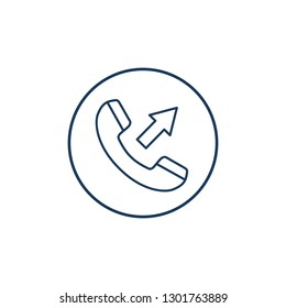 Outgoing Call Icon Vector Logo Template