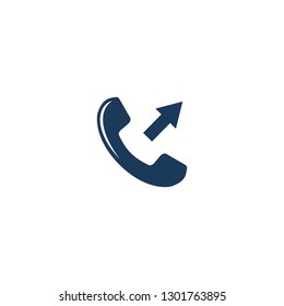 Outgoing Call Icon Vector Logo Template