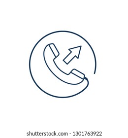 Outgoing Call Icon Vector Logo Template