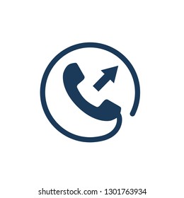 Outgoing Call Icon Vector Logo Template