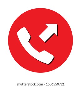 Outgoing call icon for web design and phone app