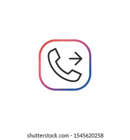 Outgoing Call  - Line Vector Icon