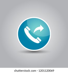Outgoing call to mobile phone icon