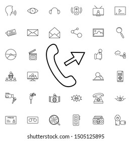 Outgoing call nolan icon. Elements of media, press set. Simple icon for websites, web design, mobile app, info graphics