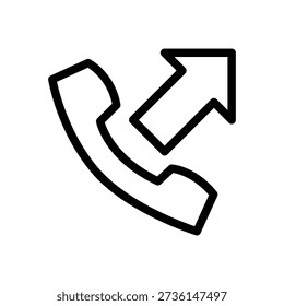 outgoing call outline icon vector design good for web or mobile app