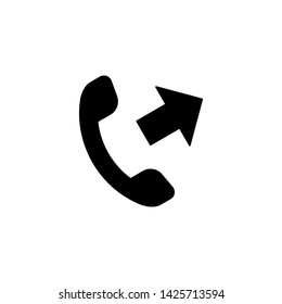 Outgoing call symbol. Vector telephone icon