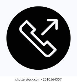 Outgoing Call, Telephone Icon, Phone Call Vector Icon. User Interface, User Experience, 