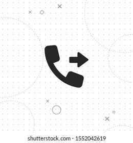 Outgoing call, vector best flat icon on texture background , EPS 10