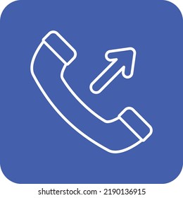 Icono vector de llamada saliente. Se puede usar para imprimir, móviles y aplicaciones web.
