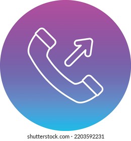 Icono vector de llamada saliente. Se puede usar para imprimir, móviles y aplicaciones web.