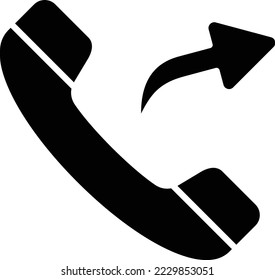 Icono vector de llamada saliente. Se puede usar para imprimir, móviles y aplicaciones web.