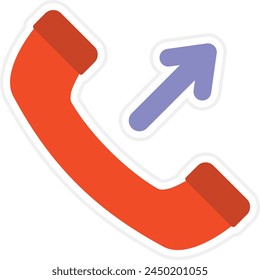 Outgoing Call vector icon. Can be used for printing, mobile and web applications.