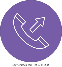 Outgoing Call vector icon. Can be used for printing, mobile and web applications.