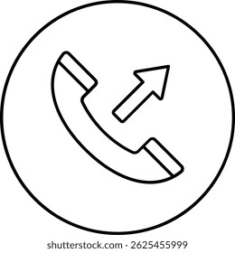Outgoing Call vector icon. Can be used for printing, mobile and web applications.