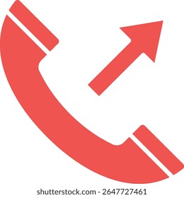 Ícone de vetor de Chamada de Saída. Pode ser usado para impressão, aplicativos móveis e da Web.