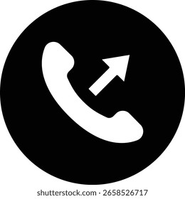 Outgoing Call vector icon. Can be used for printing, mobile and web applications.